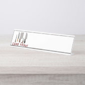 Porte-nom Pour Bureau Chop (Devant)