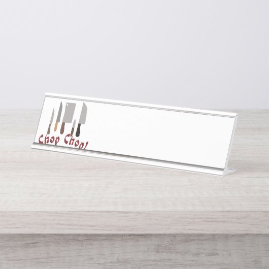 Porte-nom Pour Bureau Chop (Devant)