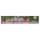 Porte-nom Pour Bureau Christmas Wood Holiday Season (Devant)