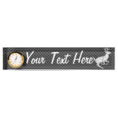 Porte-nom Pour Bureau Chrome personnalisé exécutant Deer Carbon Fiber lo (Devant)