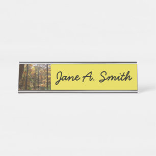 Porte-nom Pour Bureau Chute Sunlit dans le parc national de Laurel Hill