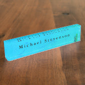 Porte-nom Pour Bureau Ciel bleu Design moderne Unique Personnel (Taille)