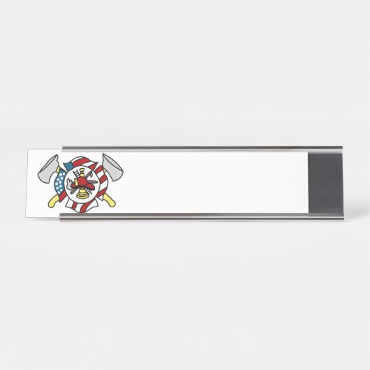 Porte-nom Pour Bureau Cimier des pompiers (Devant)