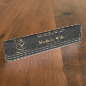 Porte-nom Pour Bureau Ciseaux et salon de coiffure adorables de (Taille)