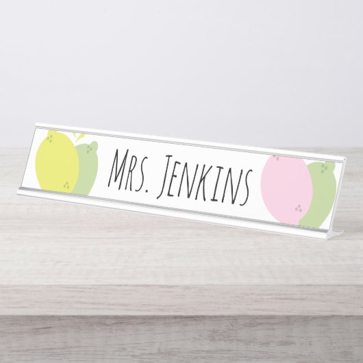 Porte-nom Pour Bureau Citron Fruit Citrus Enseignants Nom Bureau Nom Pla (Devant)