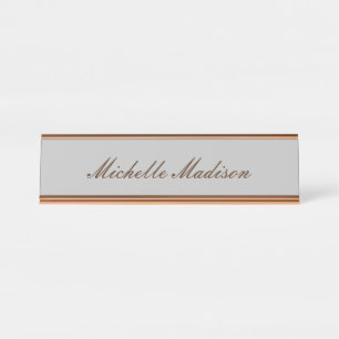 Porte-nom Pour Bureau Clair minimaliste moderne écriture manuscrite call