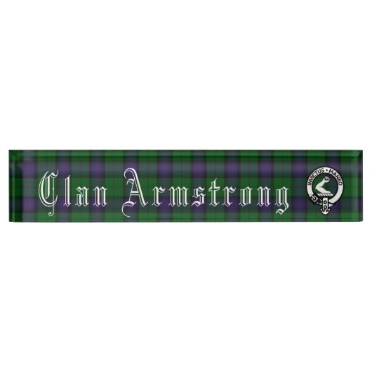 Porte-nom Pour Bureau Clan Armstrong - Plaque d'identification du bureau (Devant)