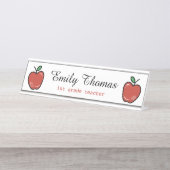 Porte-nom Pour Bureau Classe Cute Red Apples (Devant)