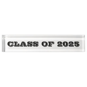 Porte-nom Pour Bureau Classe de papier noir clair 2025 par Janz