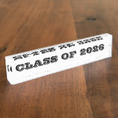 Porte-nom Pour Bureau Classe de papier noir clair 2026 par Janz (Taille)