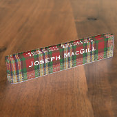 Porte-nom Pour Bureau Classic Clan MacGill Custom Desk Nameplate (Taille)