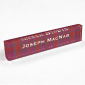 Porte-nom Pour Bureau Classic Clan MacNab Custom Desk Nameplate