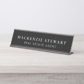 Porte-nom Pour Bureau Classique Élégant Moderne Professionnel Simple (Devant)