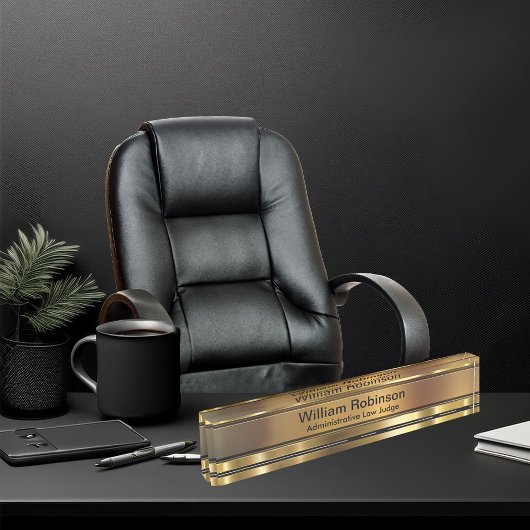 Porte-nom Pour Bureau Classy Administrative Law Juge Bureau Nom Plaque