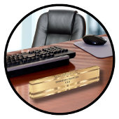 Porte-nom Pour Bureau Classy Executive Nom Cadeau Plaque Monogramme