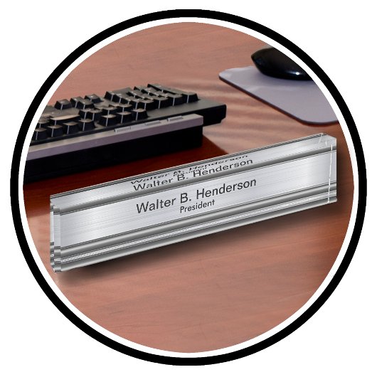 Porte-nom Pour Bureau Classy Executive Nom du cadeau Plaque