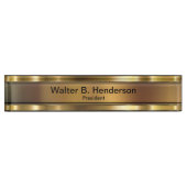 Porte-nom Pour Bureau Classy Executive Nom du cadeau Plaque (Devant)