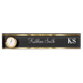 Porte-nom Pour Bureau Classy Ladies Monogram Bureau Nom Plate (Devant)