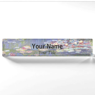 Porte-nom Pour Bureau Claude Monet - Nymphéas / Nénuphars