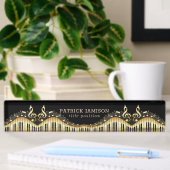 Porte-nom Pour Bureau Clavier Et Clavier Noir Et Or