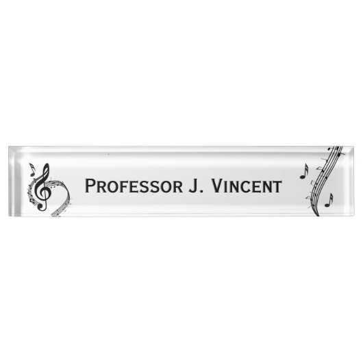 Porte-nom Pour Bureau Climactic G Clef Name (Devant)