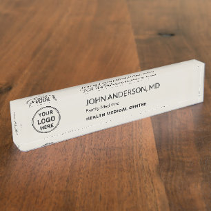 Porte-nom Pour Bureau Clinique de soins médicaux Beige
