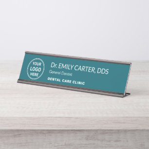 Porte-nom Pour Bureau Clinique Dentaire Chirurgien-Dentiste Logo Profess