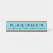 Porte-nom Pour Bureau Clinique dentaire Réception Connexion S'il vous pl (Devant)