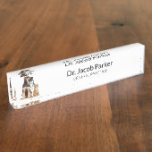 Porte-nom Pour Bureau Clinique vétérinaire moderne (Taille)