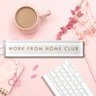 Porte-nom Pour Bureau Club Travail à Domicile Moderne Minimaliste Drôle