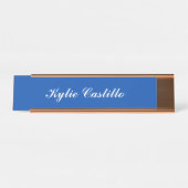 Porte-nom Pour Bureau Cobalt Blue Unique Professional Calligraphy (Devant)