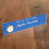 Porte-nom Pour Bureau Cobalt Blue Unique Professional Nom de calligraphi (Taille)