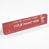 Porte-nom Pour Bureau cocktail Americano