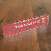 Porte-nom Pour Bureau cocktail Americano (Taille)