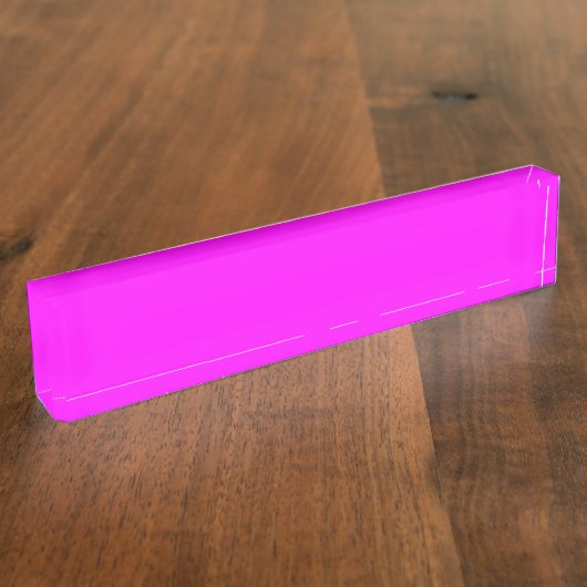 Porte-nom Pour Bureau Code hexadécimal rose néon FF00FF (Taille)
