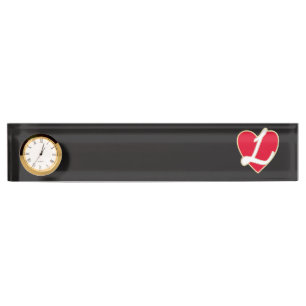 Porte-nom Pour Bureau Coeur amoureux