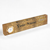 Porte-nom Pour Bureau Coeur Infinity Gold Silver