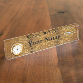 Porte-nom Pour Bureau Coeur Infinity Gold Silver (Taille)
