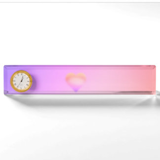 Porte-nom Pour Bureau cœur rose
