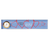 Porte-nom Pour Bureau Coeurs Amour Romance Symbole tendance (Devant)
