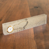 Porte-nom Pour Bureau Coeurs De Plage Dans Le Sable (Taille)