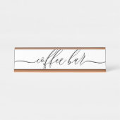 Porte-nom Pour Bureau Coffee Bar Reception (Devant)