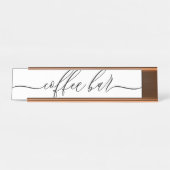 Porte-nom Pour Bureau Coffee Bar Reception (Devant)