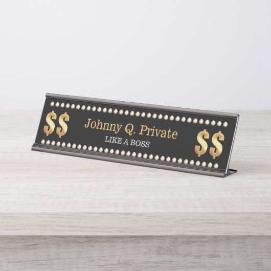 Porte-nom Pour Bureau Comme un patron (Devant)