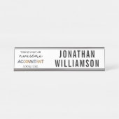 Porte-nom Pour Bureau Comptable Funny Awesome CPA Accounting (Devant)