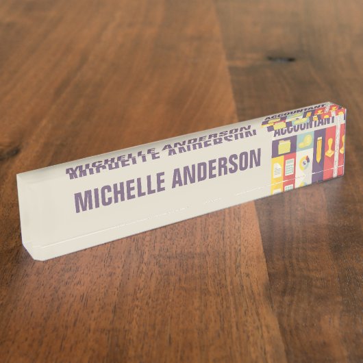 Porte-nom Pour Bureau Comptable Professionnel Conception Iconique (Taille)