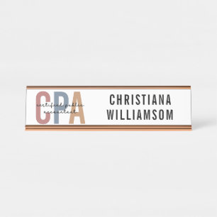 Porte-nom Pour Bureau Comptable public certifié CPA