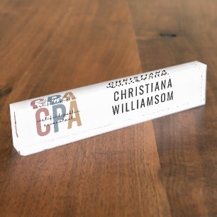 Porte-nom Pour Bureau Comptable public certifié CPA