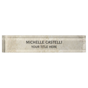 Porte-nom Pour Bureau Conception Classique Pierre Simple Minimaliste