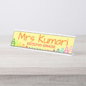 Porte-nom Pour Bureau Conception Crayon de l'enseignant personnalisé (Devant)